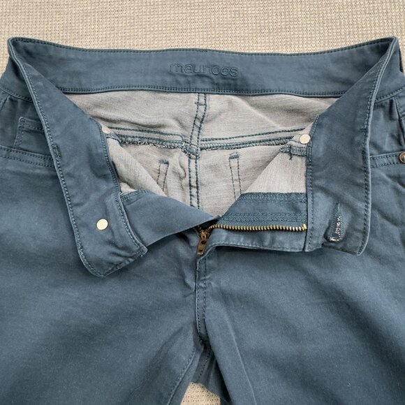 Maurices Womens Size S-R Slim Fit Pants Slate Blue Small Trouser Pockets Stretch - Picture 5 of 12